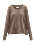 Matchesfashion.com Lauren Manoogian - Pima-cotton Blend Long-sleeved T-shirt - Womens - Mid Brown