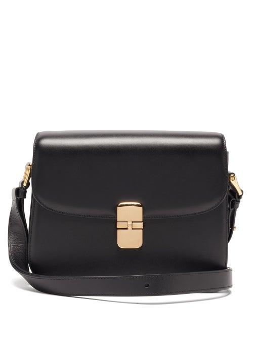 Matchesfashion.com A.p.c. - Grace Large Smooth-leather Cross-body Bag - Womens - Black