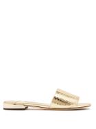 Jimmy Choo Joni Snake-effect Leather Slides