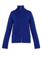 Matchesfashion.com Maison Margiela - Ribbed Wool Zip Up Sweater - Mens - Blue