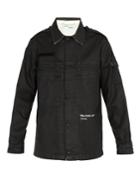 Off-white 'military Shirt'-print Coated-cotton Jacket