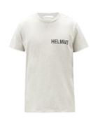 Matchesfashion.com Helmut Lang - Glowcore Logo-print Cotton-jersey T-shirt - Mens - Grey