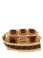 Matchesfashion.com Fendi - Baguette Floral Crochet Raffia Bag - Womens - Cream Multi
