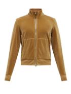 Mens Rtw Tom Ford - Zipped Cotton-blend Velour Track Jacket - Mens - Beige