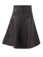 Matchesfashion.com Duncan - Lady Godiva Panelled Coated-canvas Skirt - Womens - Black