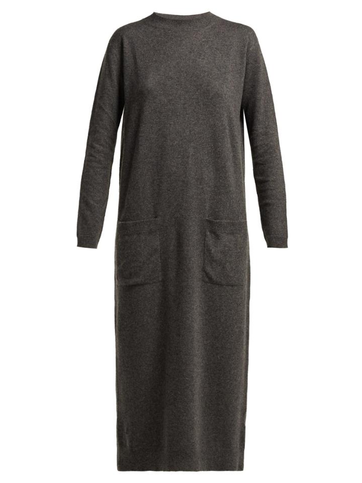 Raey Pocket-front Cashmere Midi Dress
