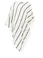 Matchesfashion.com Su Paris - Samana Asymmetric Striped Cotton Poncho - Womens - Cream Stripe