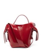 Matchesfashion.com Acne Studios - Musubi Micro Patent-leather Cross-body Bag - Womens - Burgundy