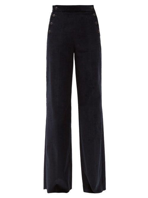 Matchesfashion.com Max Mara - Serio Trousers - Womens - Navy
