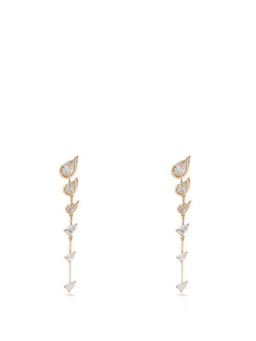 Fernando Jorge - Flicker Diamond & 18kt Gold Drop Earrings - Womens - Yellow Gold