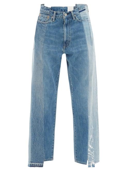 Matchesfashion.com Kuro - Patchwork Straight-leg Jeans - Womens - Denim