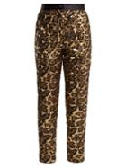 Matchesfashion.com Dolce & Gabbana - Leopard Pattern Sequinned Trousers - Womens - Leopard