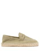 Matchesfashion.com Maneb - Hamptons Collapsible-heel Suede Penny Loafers - Mens - Olive Green