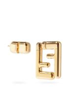 Matchesfashion.com Fendi - Mismatched Ff Gold-tone Earrings - Womens - Gold