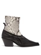 Matchesfashion.com Joseph - Albias Leather Ankle Boots - Womens - Black White