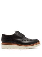 Matchesfashion.com Grenson - Archie Raised Sole Leather Oxford Brogues - Mens - Black