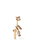 Alexander Mcqueen - Moonstone Chain And Skull Ear Cuff - Womens - Gold Multi