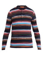 Missoni Long-sleeved Cotton-knit Polo Shirt