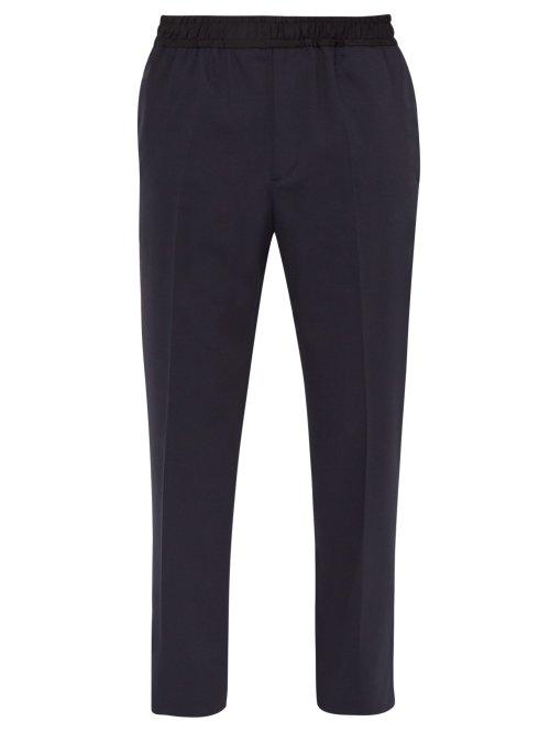 Matchesfashion.com Joseph - Eugene Wool Blend Smart Track Pants - Mens - Navy Multi
