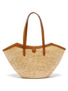 Matchesfashion.com Mark Cross - Madeline Leather And Straw Basket Bag - Womens - Tan Multi