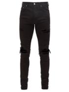 Amiri - Mx1 Distressed Skinny-leg Jeans - Mens - Black