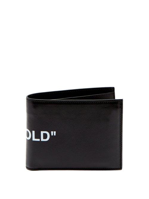 Matchesfashion.com Off-white - Quote Bi Fold Leather Wallet - Mens - Black White