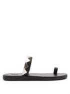 Matchesfashion.com Ancient Greek Sandals - Kyma Leather Slides - Womens - Black Gold