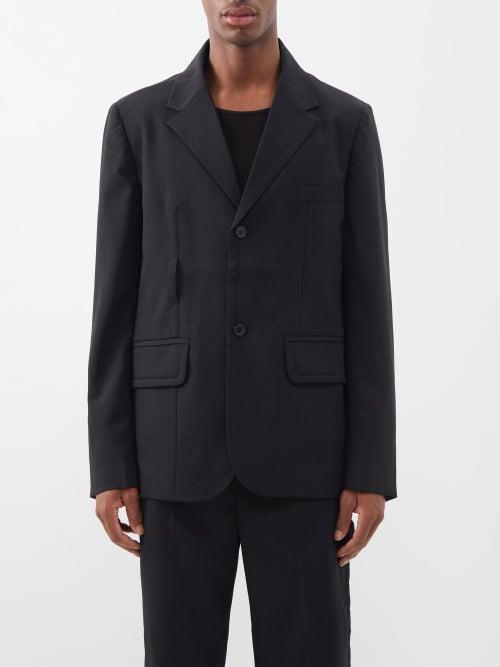 Jacquemus - Bacio Wool-blend Suit Jacket - Mens - Black