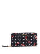 Miu Miu Cherry-print Denim Wallet