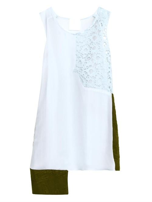 Danielle Romeril Asymmetric Patchwork Top