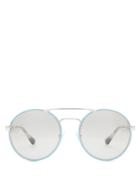 Prada Eyewear Round-frame Mirrored Sunglasses