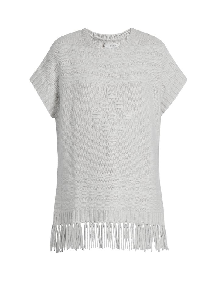 Velvet By Graham & Spencer Destinee Fringed Poncho