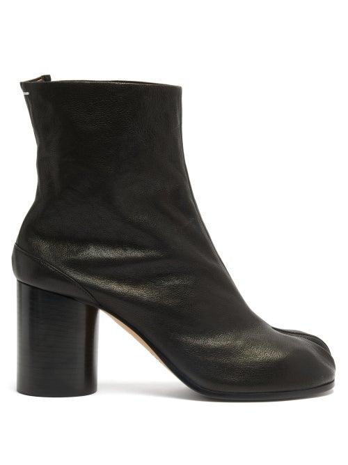 Matchesfashion.com Maison Margiela - Tabi Split-toe Vintage-leather Ankle Boots - Womens - Black