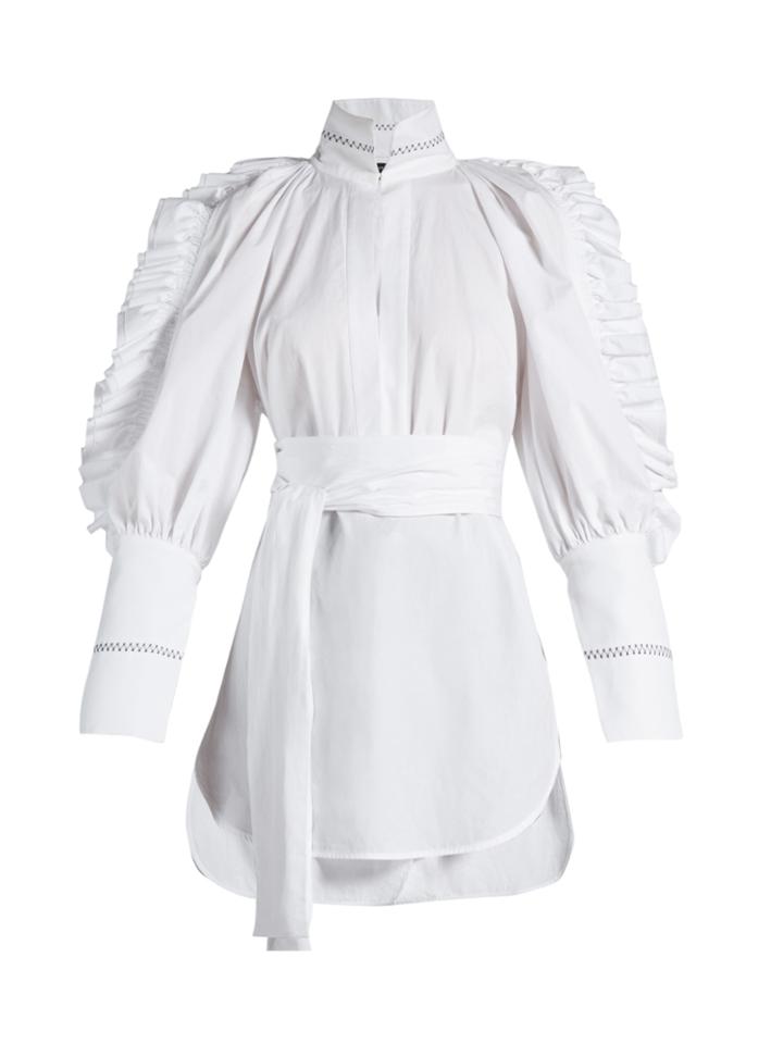 Ellery Angelface High-neck Ruffle-trimmed Top