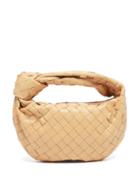 Matchesfashion.com Bottega Veneta - Bv Jodie Mini Intrecciato-leather Clutch Bag - Womens - Beige