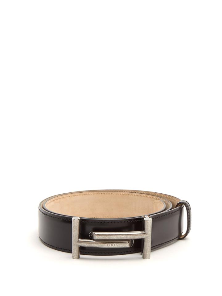 Tod's Double T-buckle Leather Belt