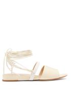 Matchesfashion.com Gabriela Hearst - Tara Wraparound Leather Sandals - Womens - Cream