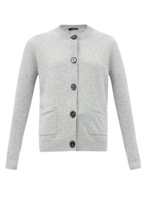 Matchesfashion.com Weekend Max Mara - Circolo Cardigan - Womens - Light Grey