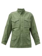 Matchesfashion.com Frame - Drawstring Waist Cotton Military Jacket - Womens - Khaki