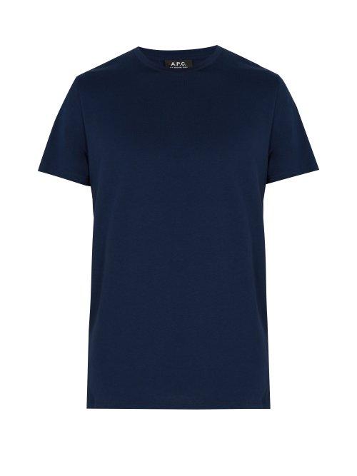Matchesfashion.com A.p.c. - Jimmy Cotton Jersey T Shirt - Mens - Navy