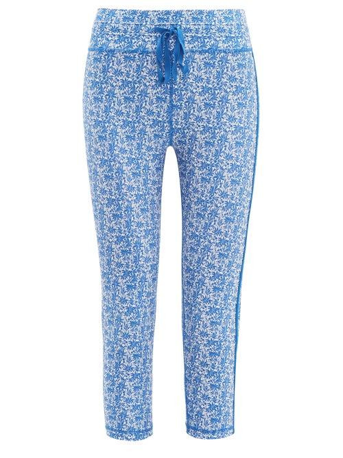 Matchesfashion.com The Upside - Nyc China Print Cropped Performance Leggings - Womens - Blue Print