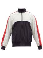 7 Days Active - Mountain Half Zip Nylon Track Jacket - Mens - Black White
