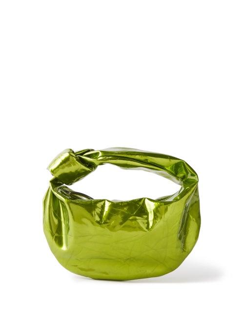 Bottega Veneta - Jodie Mini Metallic-leather Bag - Womens - Green