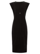 Matchesfashion.com William Vintage - Gianni Versace 1983 Padded Shoulder Velvet Dress - Womens - Black