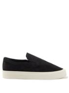 The Row - Dean Suede Slip-on Trainers - Mens - Black