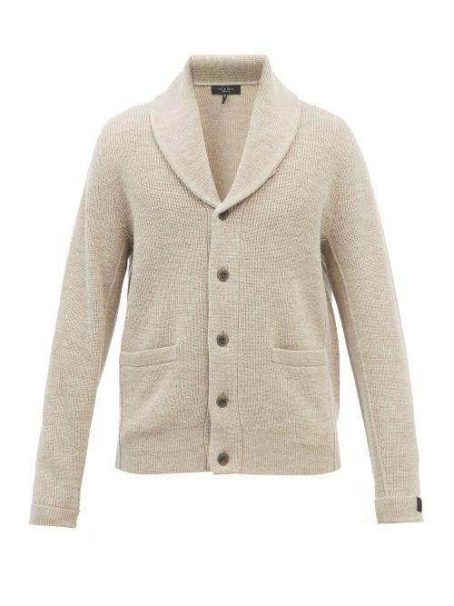 Rag & Bone - Rib-knitted Merino-wool Cardigan - Mens - Beige