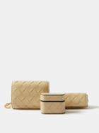 Bottega Veneta - Intrecciato Airpods Case, Lipstick & Cardholder - Womens - Beige