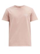Matchesfashion.com A.p.c. - Raymond Logo-embroidered Cotton-jersey T-shirt - Mens - Dark Pink
