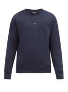 Matchesfashion.com A.p.c. - Steve Logo-print Cotton-jersey Sweatshirt - Mens - Navy