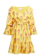 Matchesfashion.com Borgo De Nor - Loulou Floral Print Tie Waist Dress - Womens - Yellow Print